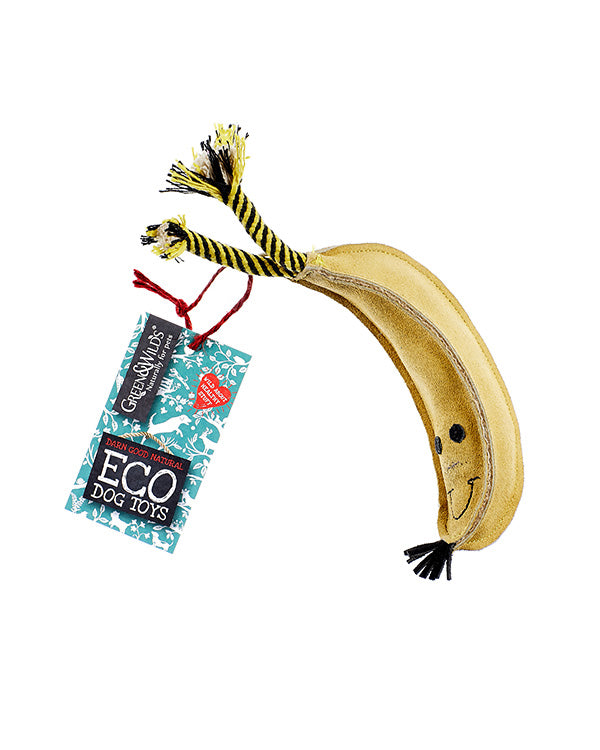GREEN & WILDS BARRY THE BANANA ECO DOG TOY