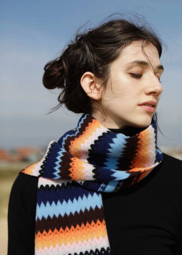 Quinton Chadwick Waves Scarf in Peacock Colours