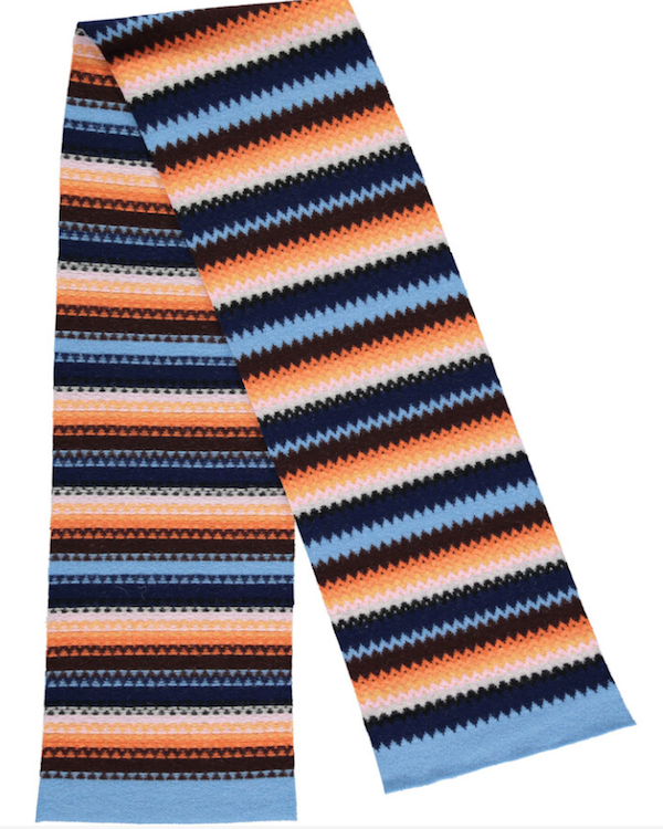 QUINTON CHADWICK WAVES SCARF IN PEACOCK COLOURS