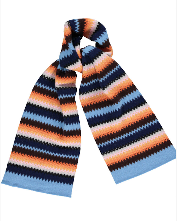 QUINTON CHADWICK WAVES SCARF IN PEACOCK COLOURS