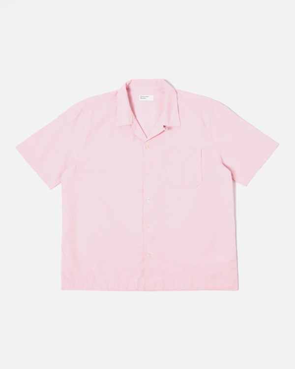 UNIVERSAL WORKS ROAD SHIRT IN PINK ORGANIC OXFORD 