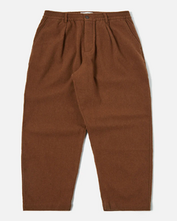 UNIVERSAL WORKS TRACK PANT IN CUMIN RECYCLED SOFT WOOL