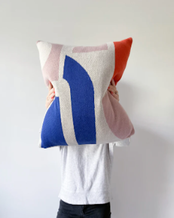 SOPHIE HOME BRUTEN CUSHION COVER IN PINK & COBALT BLUE