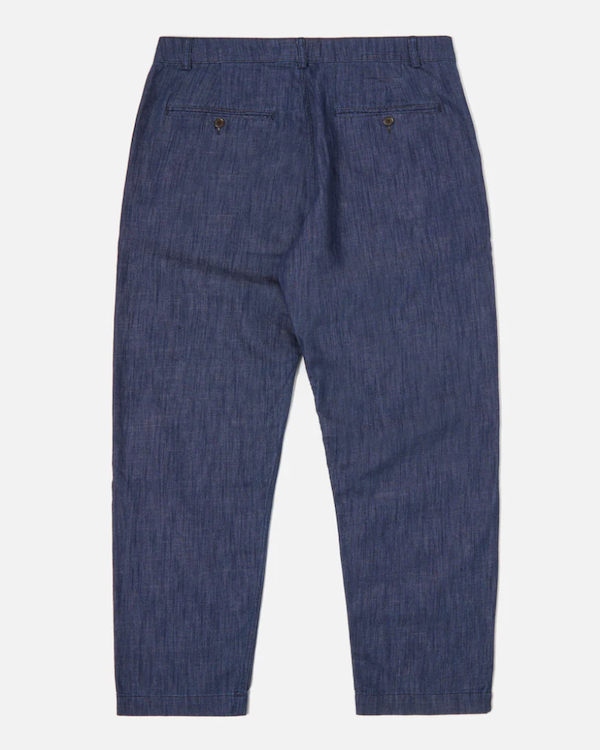 UNIVERSAL WORKS MILITARY CHINO IN INDIGO ATLANTIC DENIM