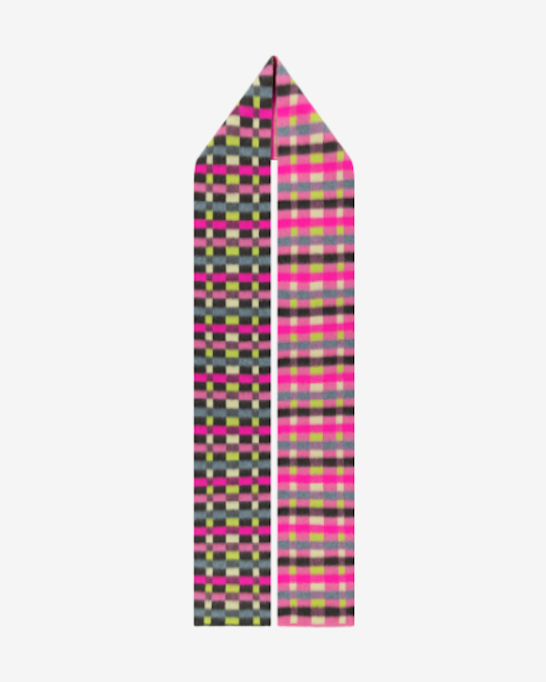 QUINTON CHADWICK LONG BRUSHED SCARF IN COCHINEAL COLOURS