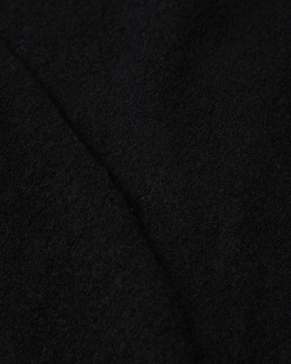 UNIVERSAL WORKS CARDIGAN IN BLACK WOOL FLEECE