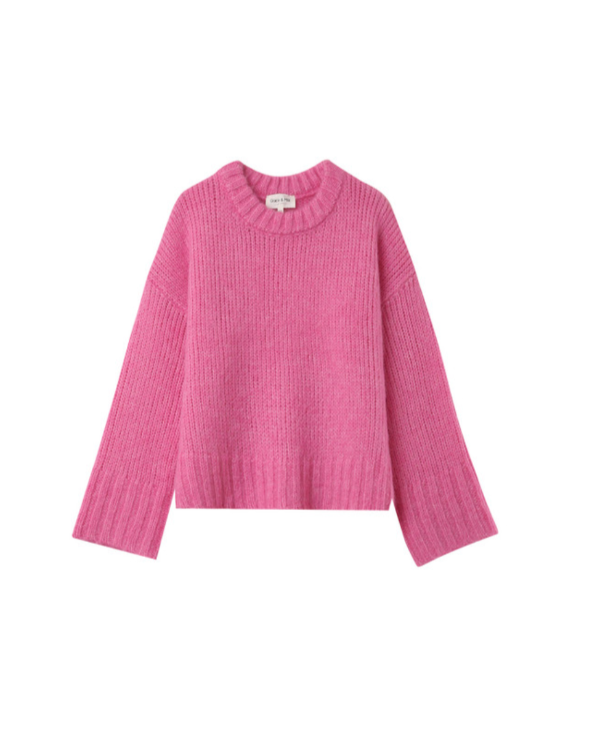 GRACE & MILA ALPACA PINK WOOL SWEATER