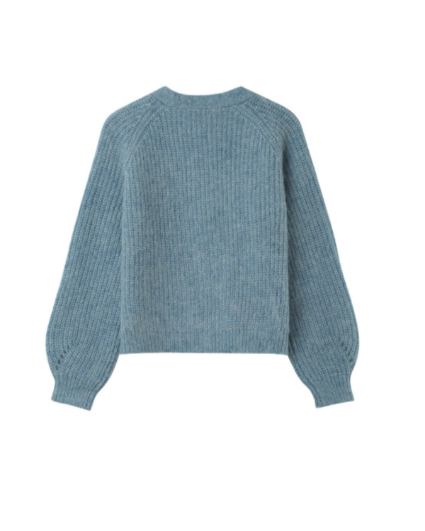 GRACE & MILA ALPACA BLUE CARDIGAN