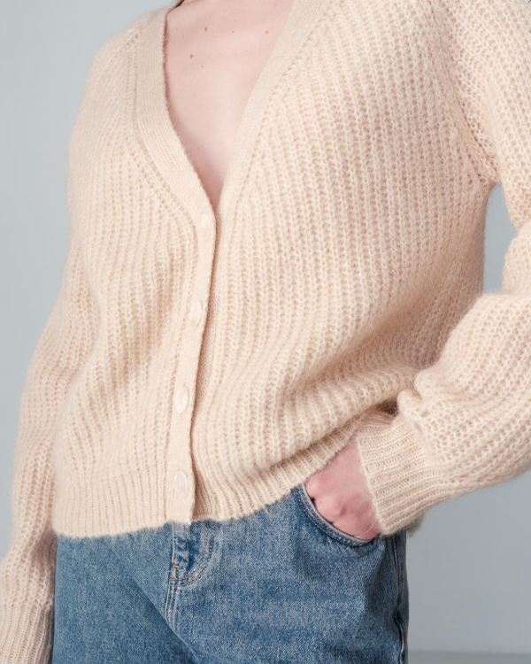 GRACE & MILA ALPACA CREAM CARDIGAN