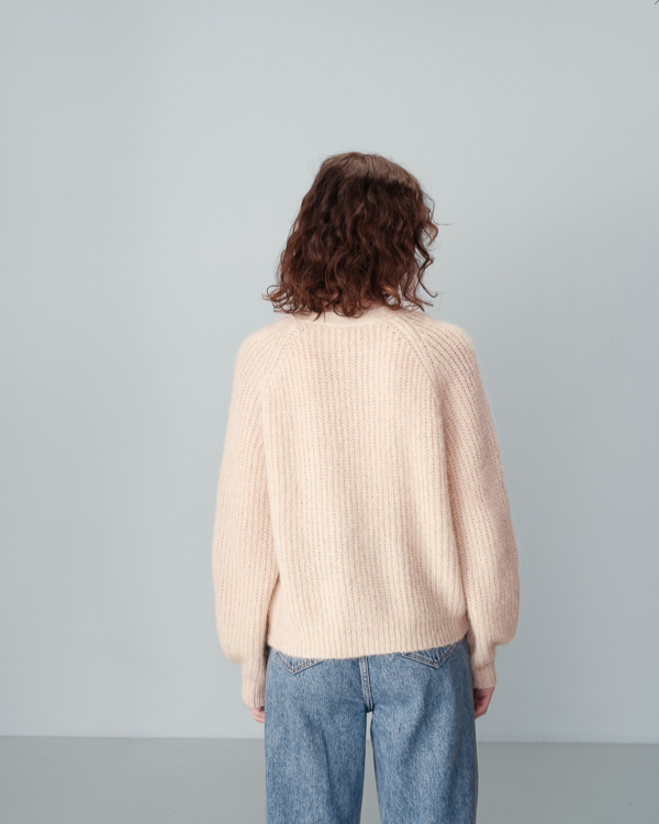 GRACE & MILA ALPACA CREAM CARDIGAN