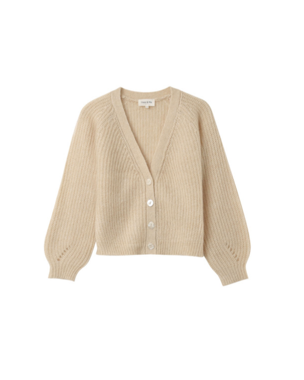 GRACE & MILA ALPACA CREAM CARDIGAN