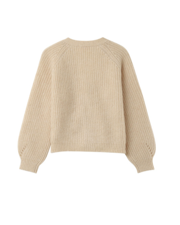 GRACE & MILA ALPACA CREAM CARDIGAN