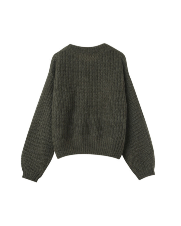 GRACE & MILA OVERSIZED KHAKI MOHAIR WOOL SWEATER