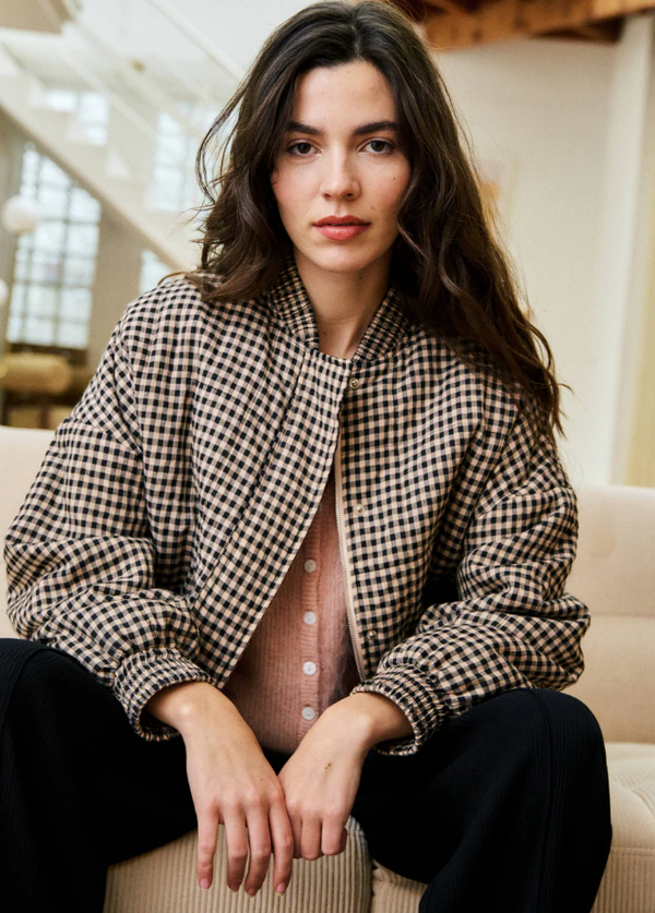FRNCH PADOUE BLACK & CREAM GINGHAM JACKET