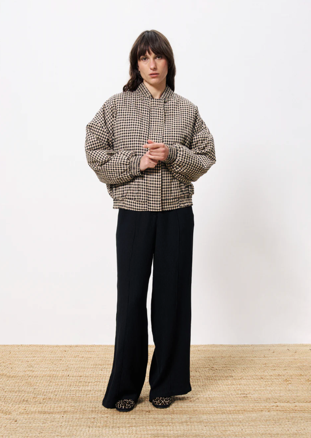 FRNCH PADOUE BLACK & CREAM GINGHAM JACKET