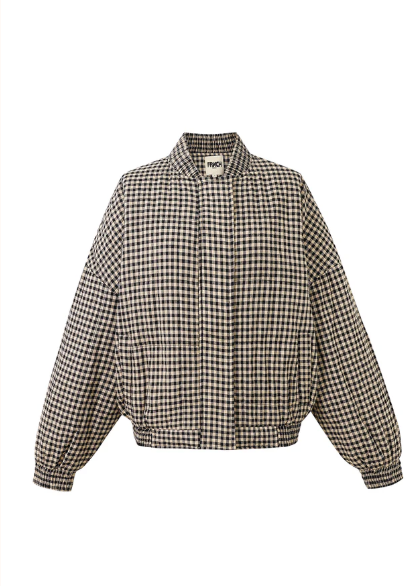 FRNCH PADOUE BLACK & CREAM GINGHAM JACKET