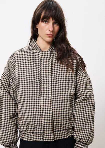 FRNCH PADOUE BLACK & CREAM GINGHAM JACKET