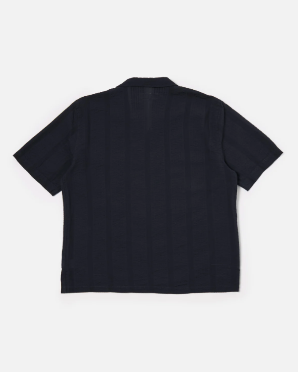 UNIVERSAL WORKS SAL ROAD SHIRT IN NAVY MAUI COTTON