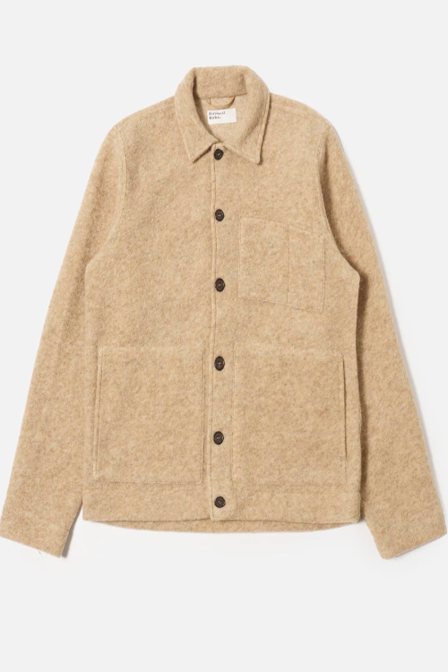 UNIVERSAL WORKS FAWN WOOL FLEECE UNIFORM JACKET