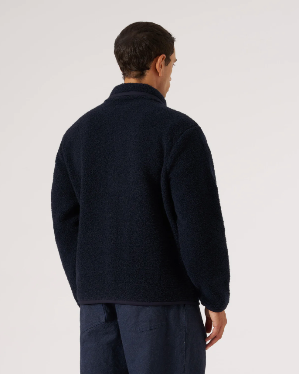 UNIVERSAL WORKS NAVY ALVAR FLEECE LANCASTER JACKET