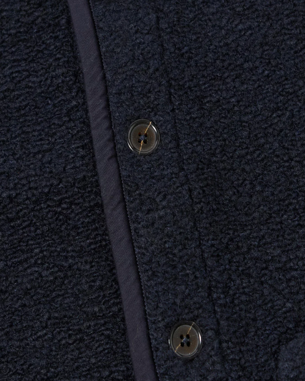 UNIVERSAL WORKS NAVY ALVAR FLEECE LANCASTER JACKET