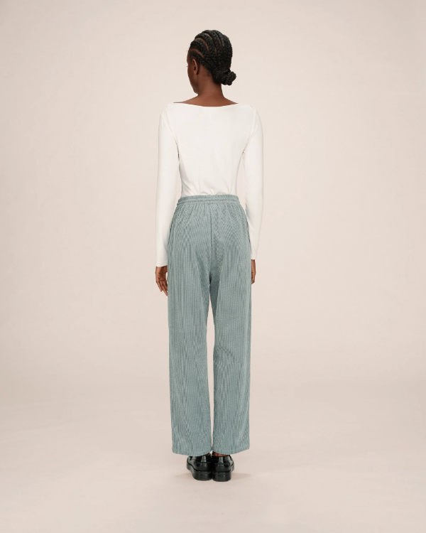 GRACE & MILA SAGE CORDUROY RELAXED FIT TROUSERS