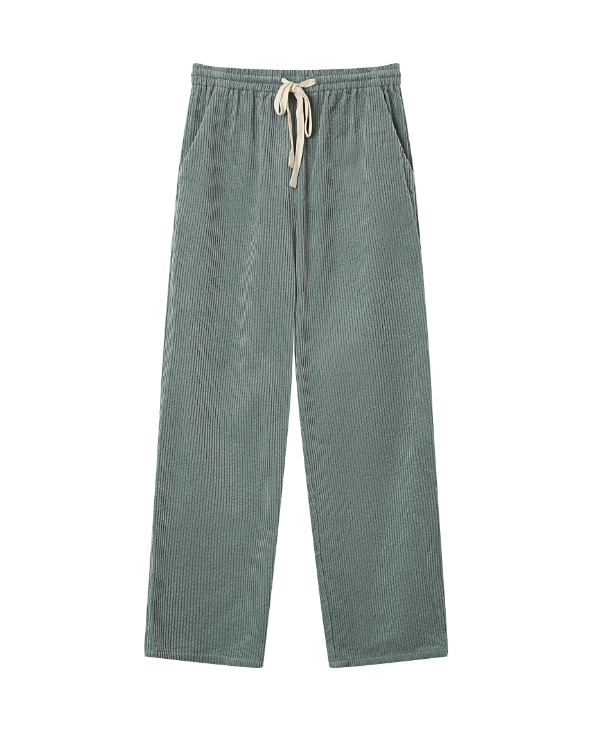GRACE & MILA SAGE CORDUROY RELAXED FIT TROUSERS