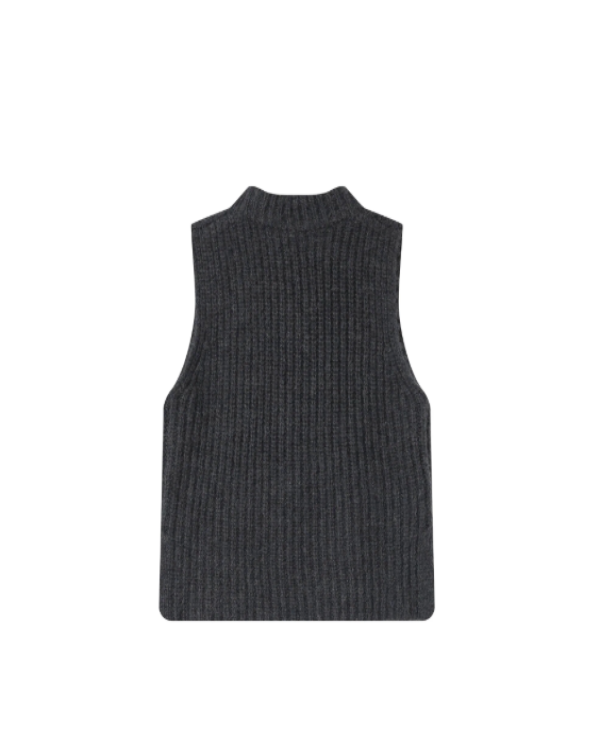 GRACE & MILA ALPACA ANTHRACITE WOOL SWEATER.- SABLON