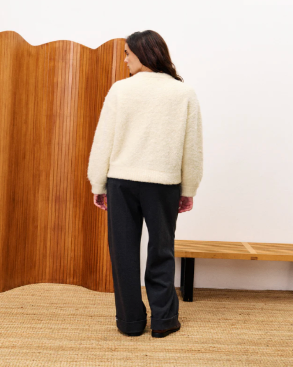 FRNCH MEGANE CREAM SELKIRK CARDIGAN