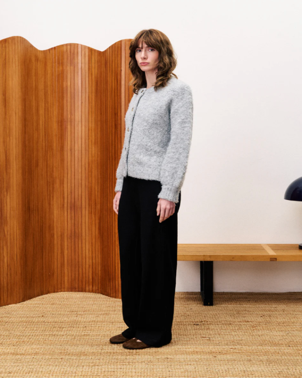 FRNCH MEGANE GREY SELKIRK CARDIGAN