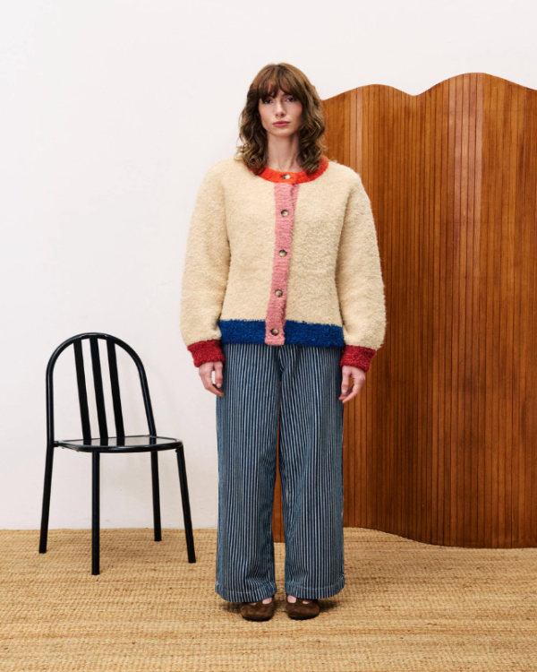 FRNCH CYCLAMEN CREAM CARDIGAN