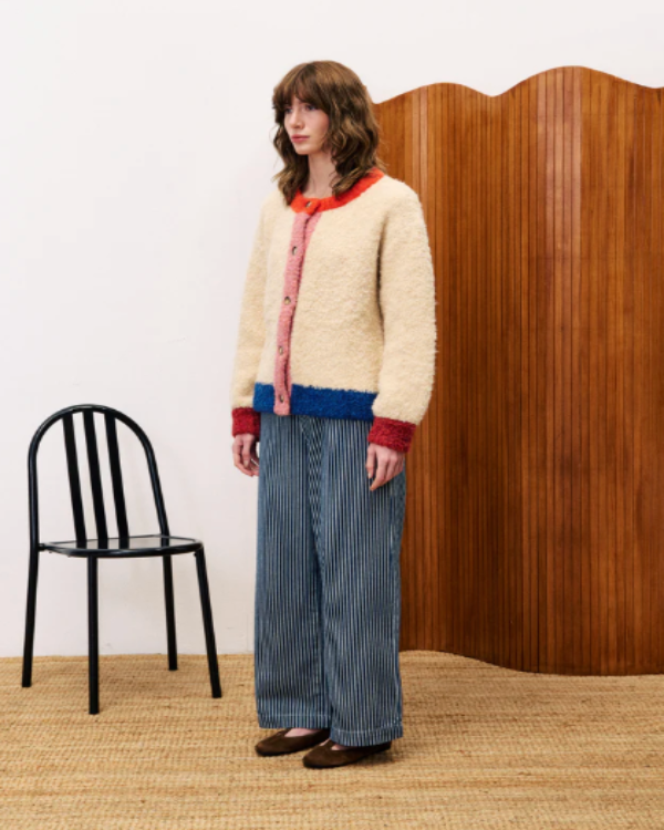 FRNCH CYCLAMEN CREAM CARDIGAN