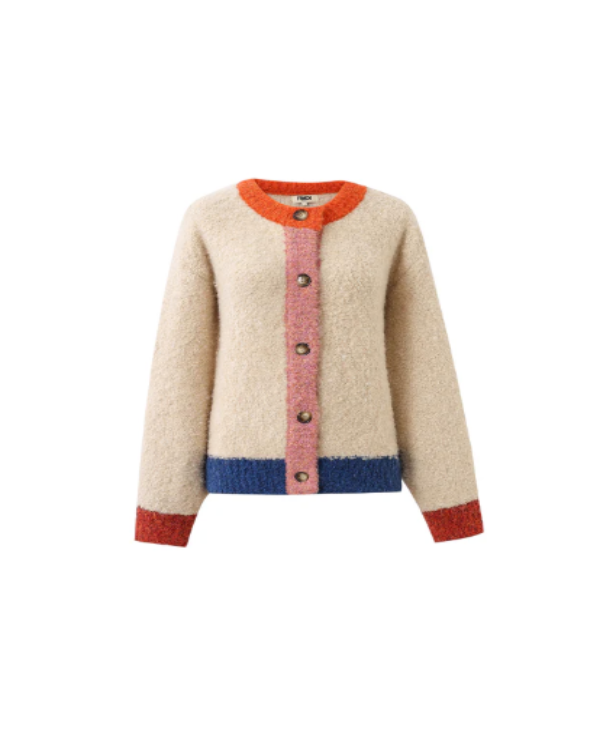 FRNCH CYCLAMEN CREAM CARDIGAN