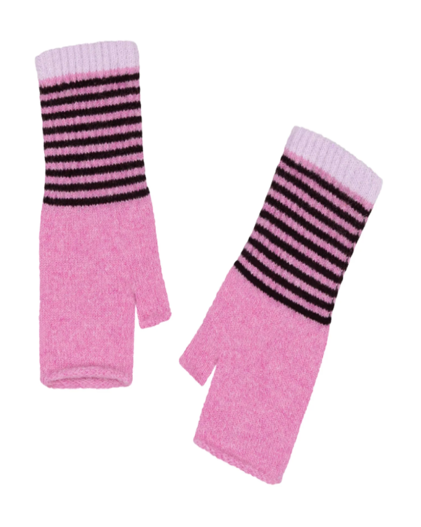 QUINTON CHADWICK ANGORA FINGERLESS MITTENS IN QUARTZ COLOURS