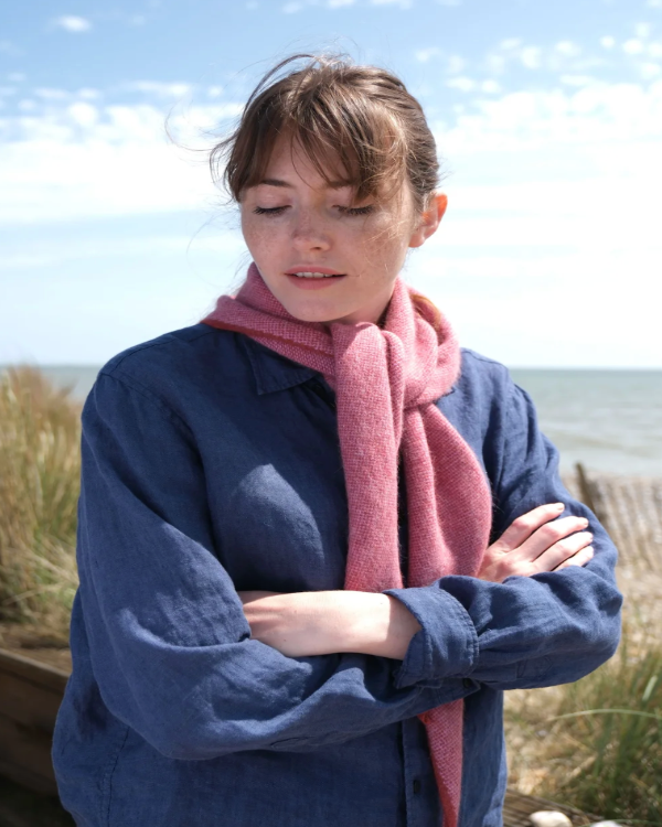 QUINTON CHADWICK TRIANGLE SCARF IN BERRY COLOURS