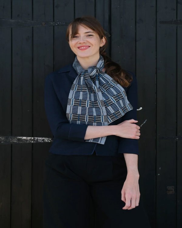 QUINTON CHADWICK LADDERS SCARF IN FOSSIL COLOURS