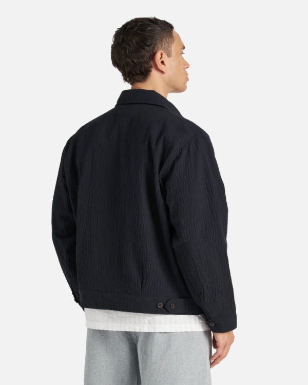 UNIVERSAL WORKS E130 JACKET IN DARK NAVY OSPINA COTTON