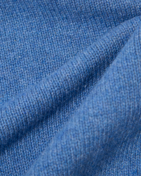 UNIVERSAL WORKS PALE BLUE RECYCLED KNITTED ROLL NECK