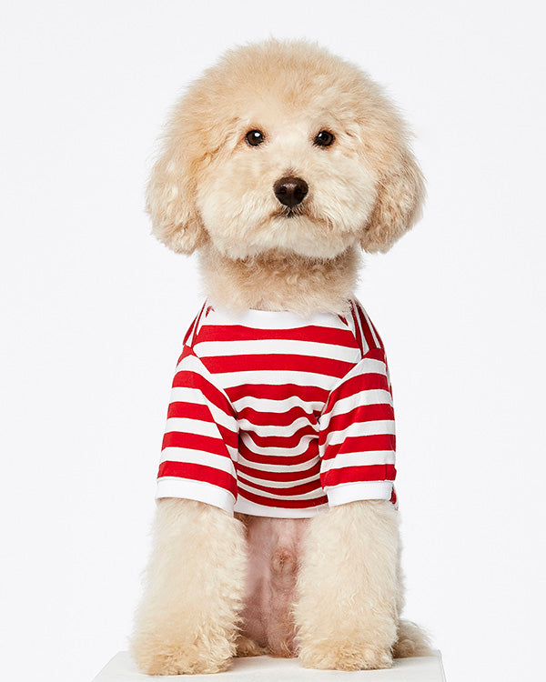 THE PAINTERS WIFE STRIPED 'DAVID' RED T-SHIRT