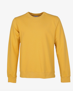 Colorful Standard organic crew sweatshirt burned yellow