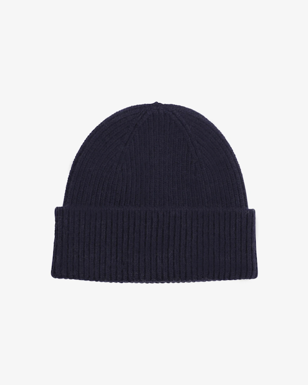 Colorful standard navy blue unisex beanie 