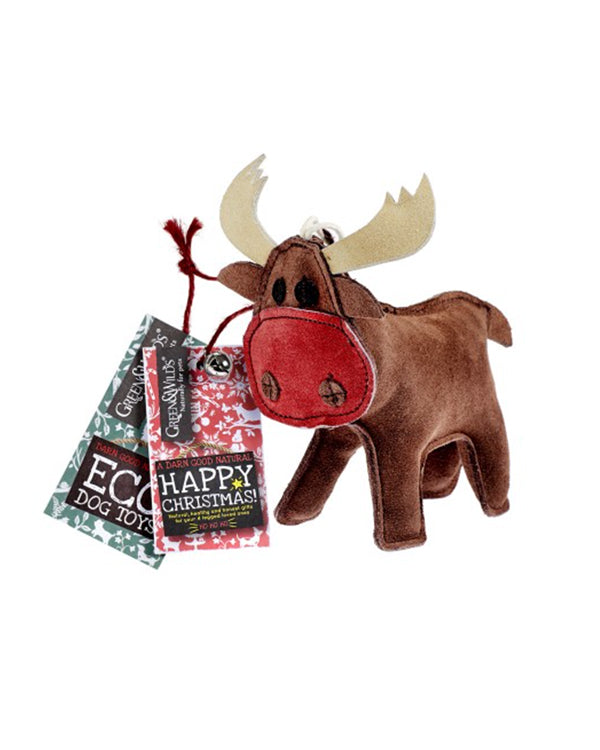 RUDY THE REINDEER CHRISTMAS ECO DOG TOY.