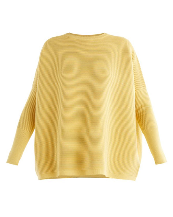 PAISIE RIBBED KNIT JUMPER YELLOW