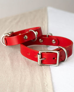 BARKENED BUTTERO LEATHER DOG COLLAR