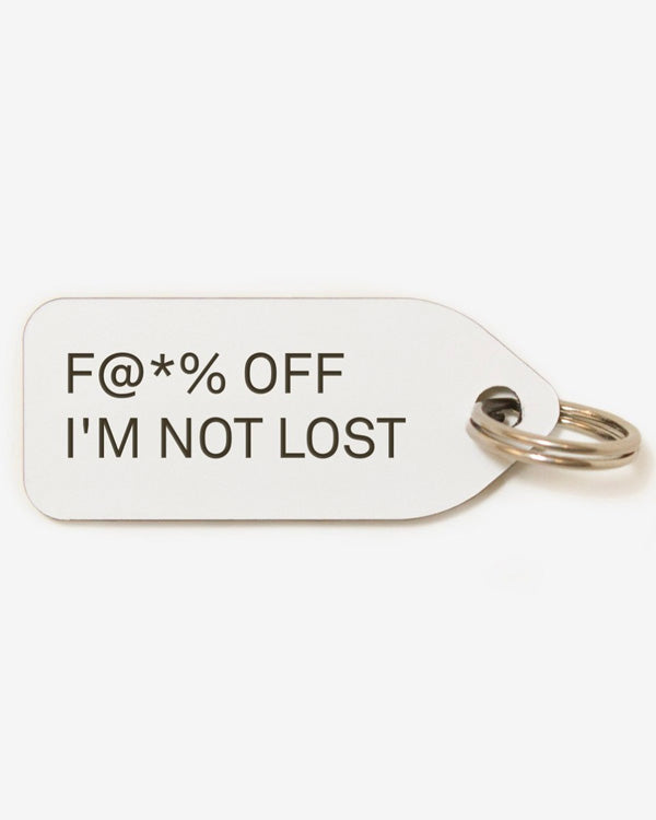 GROWLEES DOG COLLAR CHARM - F@*% OFF I'M NOT LOST