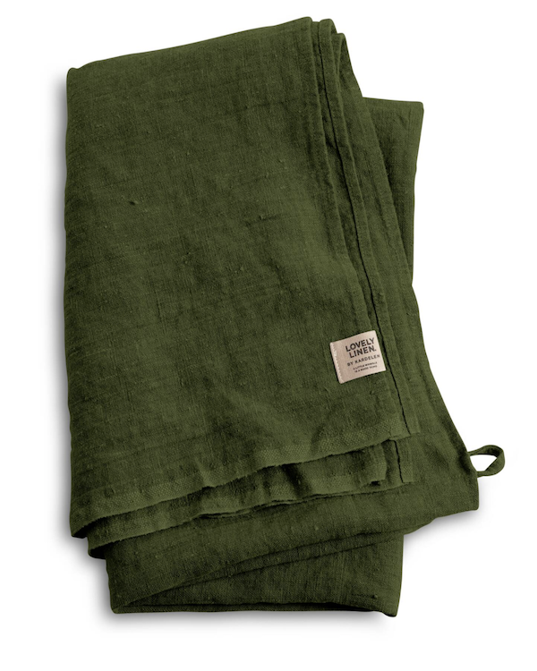 Lovely Linen Hamman Towel Jeep Green