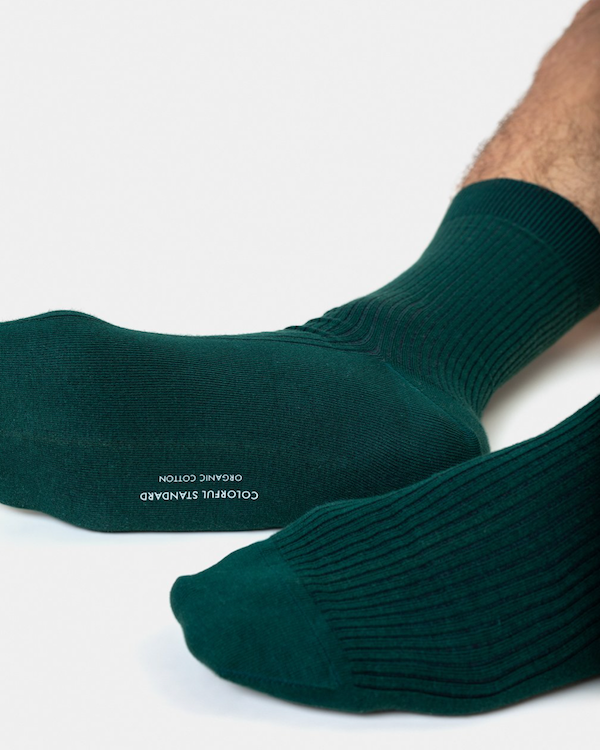 COLORFUL STANDARD MENS ORGANIC COTTON SOCKS - DEEP BLACK