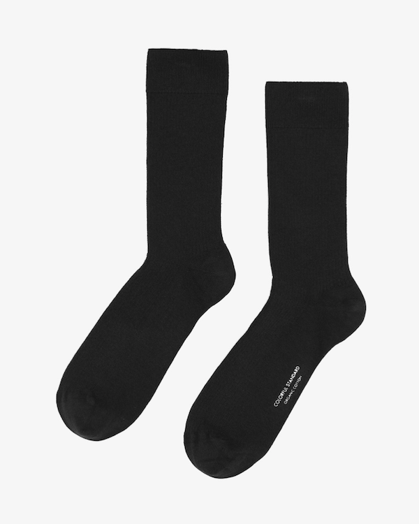 COLORFUL STANDARD ORGANIC COTTON SOCKS - DEEP BLACK