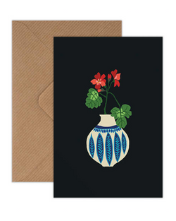 Brie Harrison geranium vase card