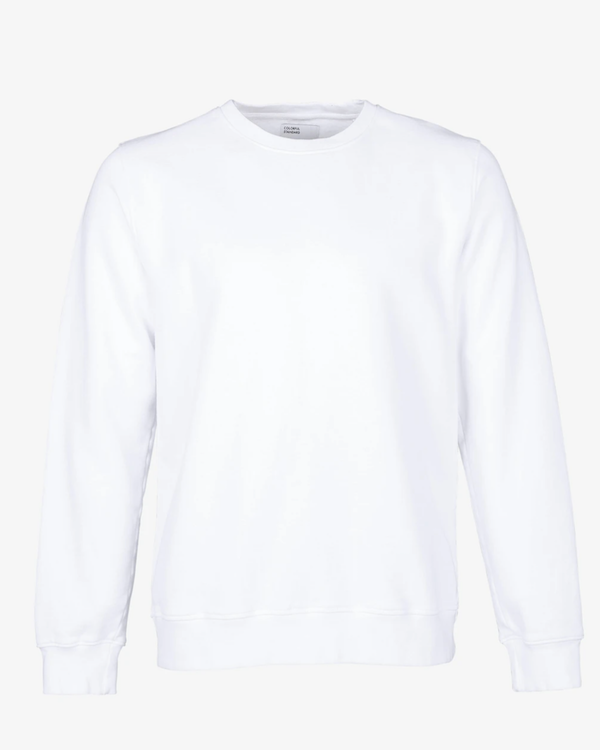 color standard mens organic crew sweatshirt white